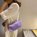 3pcs Casual Handbag Simple Nylon Daily Female Totes Shoulder Bags(Purple)