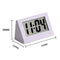Mini LCD Digital Electronic Desktop Time Clocks Silent Desk Clocks (White)