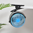 Clip on Mini Desk Fan Portable Rechargeable USB Powered Personal Cooling