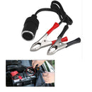 Clip-on Cigarette Lighter Socket Car Battery Connector Power Adapter Alligator