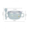 Dinnerware Baby Feeding Bowl With handle Bowl Spoon Set Stainless steel