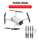 2 Pairs Carbon Fiber Drone Wing Fan Propeller Props Blade Kit for DJI Mini 3 Pro