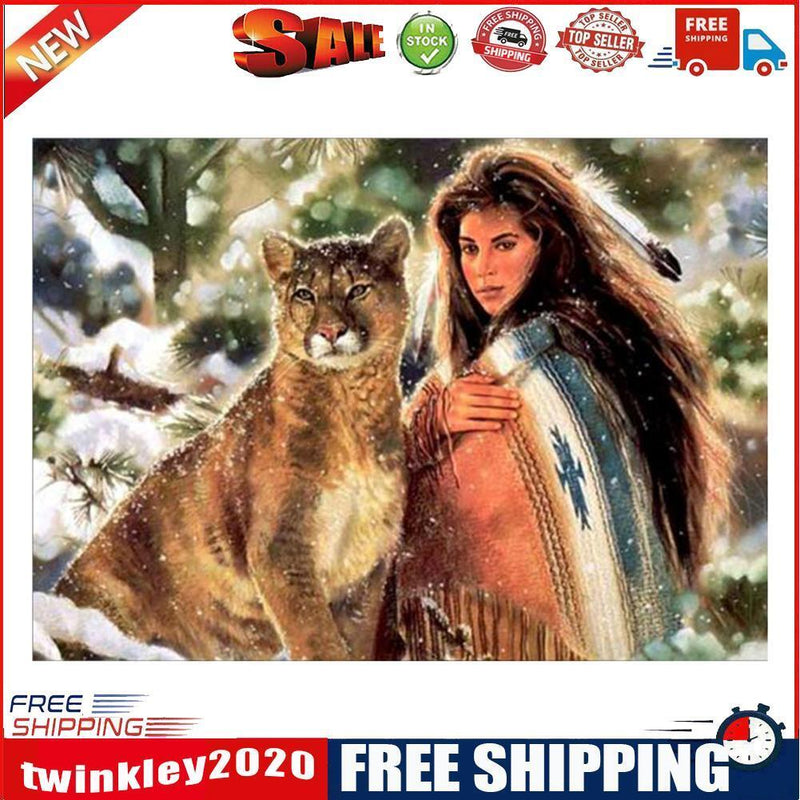 Beauty Big Cat 5D Diamond Painting Embroidery DIY Cross Stitch Home Decor