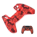 For DualSense Skin Camouflage Silicone Case Cover for PS5 Controller (Red) Newly