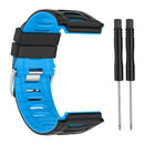 Silicone Strap Bracelet Watch Band for Garmin Forerunner 920XT (Black Blue)