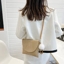 Straw Clutch Handbag Summer Beach Woven Envelope Crossbody Purse (Khaki 1)