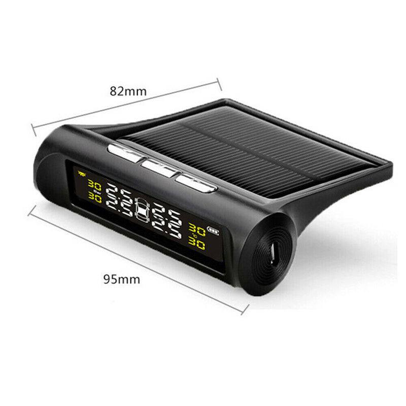 Car Tyre Pressure Temp Monitor TPMS Security Alarm System With 4 External Sensor