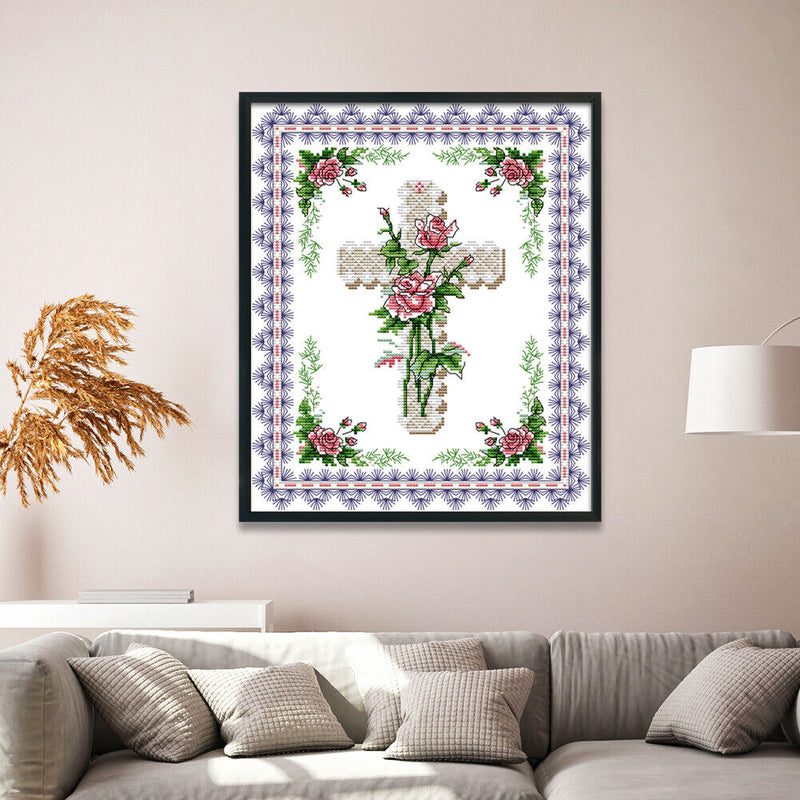14CT Stamped Cross Stitch Kit DIY Magic Print Needlework Embroidery (J041) Newly