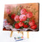 Peony in Basket Oil Paint By Numbers Kit DIY Acrylic Painting on Canvas Art