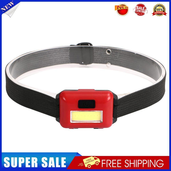 3 Modes Strong LED COB Headlight Outdoor Camping Mini Flashlight (Red)