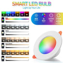 10W RGB LED Ceiling Light Recessed Downlight Bluetooth Lamp WIFI Panel E5Z5