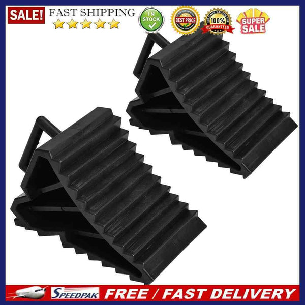 Rubber Wheel Chocks Blocks for Car Trailer Truck RV Camper with Handles 2 P