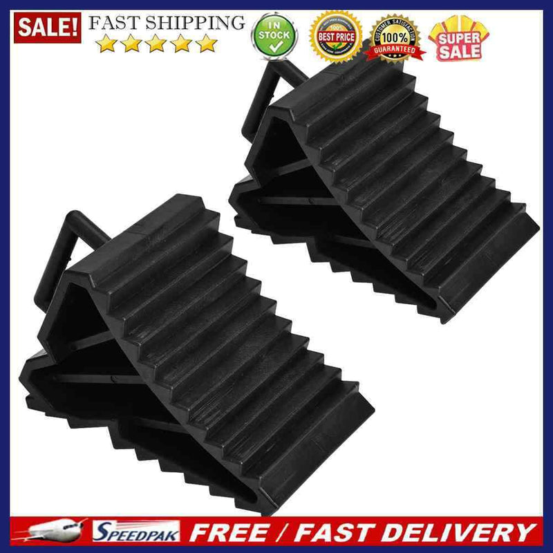 Rubber Wheel Chocks Blocks for Car Trailer Truck RV Camper with Handles 2 P