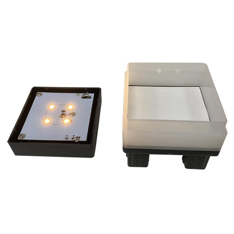 Waterproof Solar Pillar Light Garden Post Cap LED Fence Lamp (Warm Light)