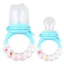 Baby Food Bite Bag Infant Feed Bell Chew Soother Pacifier Device (White)(M)