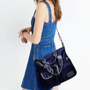 Women Travel Waterproof Nylon Shoulder Mummy Messenger Handbags (Dark Blue