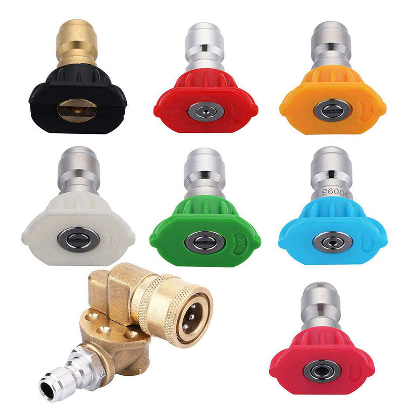 Pressure Washer Gun Adapter + Pivot Coupler + 7 Tips for Karcher K Series Newly