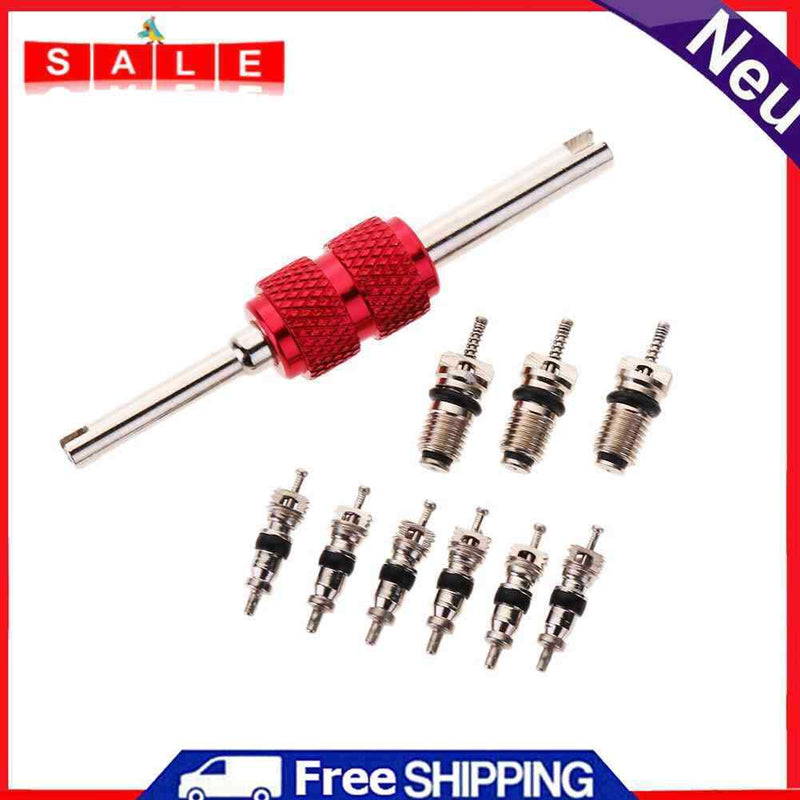 10pcs/Set Car Air Conditioning Repair Tool Car Valve Core Screw Locks