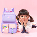 #A Korean Fashion Backpack Rainbow Shoulder Strap Teenage Children Travel Book B