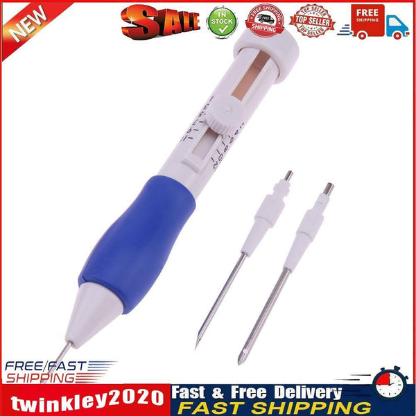 Punch Needle Set 3 Needles 2 Threaders Craft Tool for Embroidery DIY(A) Newly