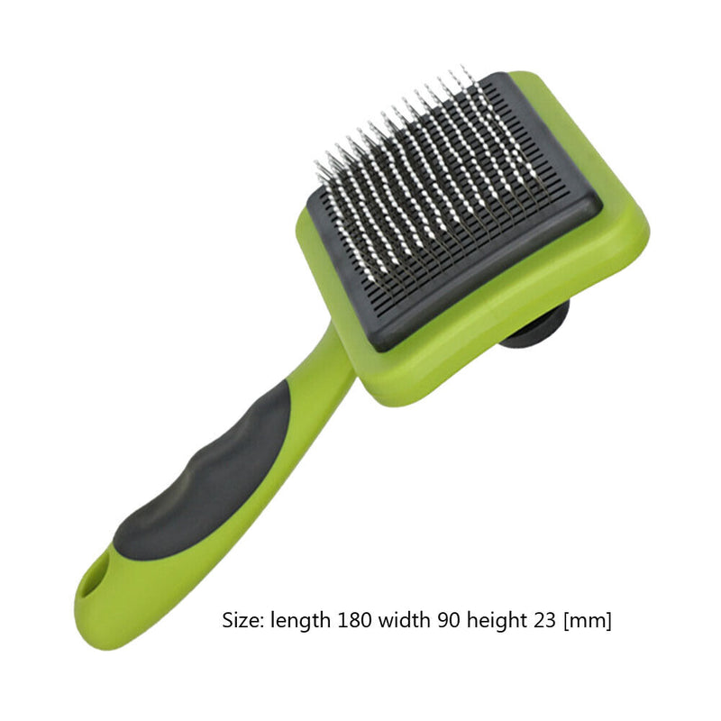 Pet Needle Comb Steel Pet Loose Hair Remover Brush Auto Epilation (Green) Newly