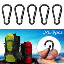 Packback Buckles Black Water Bottle Hooks Snap Clip Keychain D Carabiner