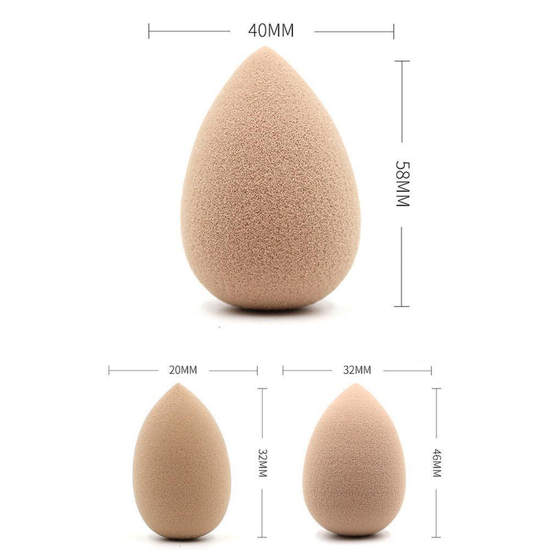 3pcs Soft Makeup Sponge Puff Face Foundation Powder Cosmetic Tool (Coffee)