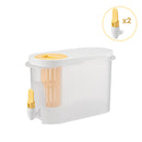 3.9 L Cold Kettle with Faucet & Filter Net Inside Drink Dispenser (Yellow) Newly