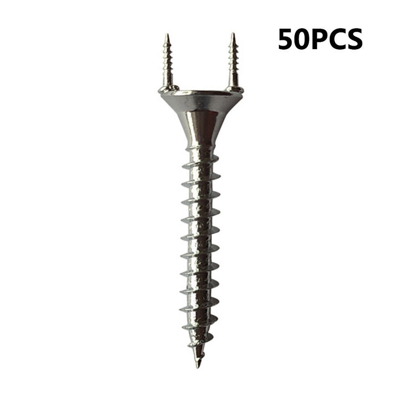 50pcs Double-headed Solid Wood Baseboard Seamless Nails + Wrench (35+7.5mm)