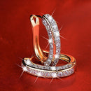 Portable Jewelry Box + Earrings Set Ear Stud Zipper Storage Organizer Case