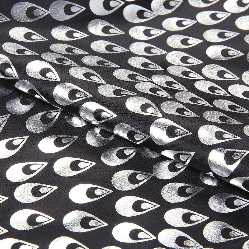 Hair Cut Cover Cloth Feather Pattern Waterproof Hairdresser Cape(Black) Newly