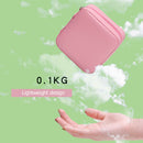 Portable Zipper Mini Jewelry Case Travel Ring Holder Earrings Box (Pink)