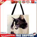 Black and white cat Printed Shoulder Shopping Bag Casual Large Tote Handbag