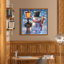5D DIY Diamond Painting Kits Full Round Drill Christmas Snowman Mosaic Pictur