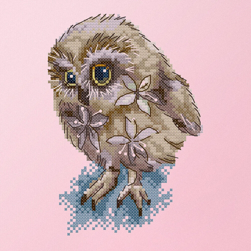14CT Canvas Stamped Cross Stitch Kit Animal Cotton Thread Artwork DIY Needlework