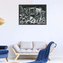 Full Embroidery Handmade Snow Cat Counted DIY 11CT Canvas Cross Stitch Kit Craft