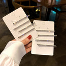 4pcs Elegant Rhinestone Hair Clips Girl Bars Women Simple Hairpins Headwear