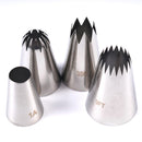 4Pc Large Flower  Icing Piping Nozzle Russian Pastry Tips Baking Mold Cake Decor