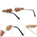 Narrow Sunglasses Fire Flame Wave Sun Glasses Fashion Sunglasses Rimless