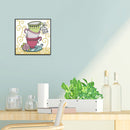Tea Cup Partial Cross Stitch 11CT Counted Cotton Handmade Needlework Decor