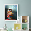 Book Oil Paint By Numbers Kit DIY Acrylic Painting on Canvas Frameless Arts