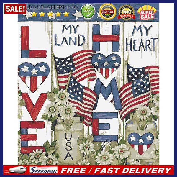 Paint by Number Oil Drawing Flower and Banner Gifts for Handicraft Enthusiast