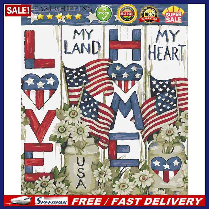 Paint by Number Oil Drawing Flower and Banner Gifts for Handicraft Enthusiast