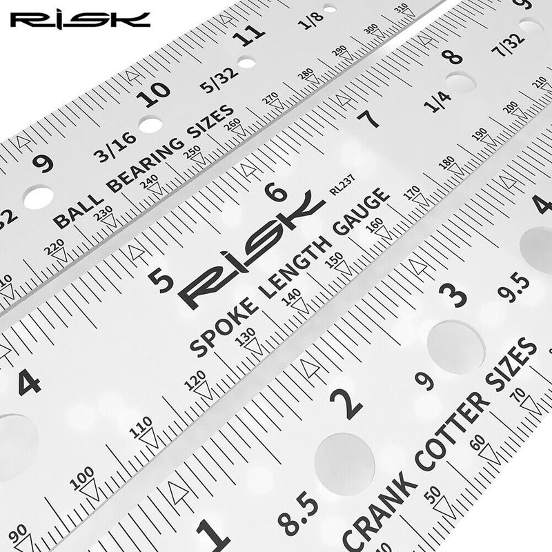 Bicycle Spoke Ruler Gauge Crank Locking Screw Ball Bearings Measuring Tool Newly