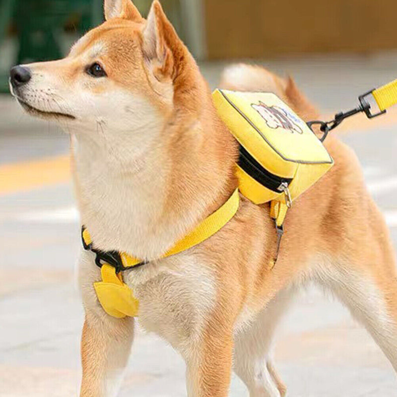 Cat Dog Backpack Printed Chest Strap Harness Traction Rope Dogs Pet Supplie