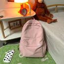 Simple Classic Backpack Teens Girls Solid Student Large Capacity School Book Bag