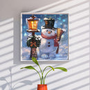 5D DIY Diamond Painting Kits Full Round Drill Christmas Snowman Mosaic Pictur