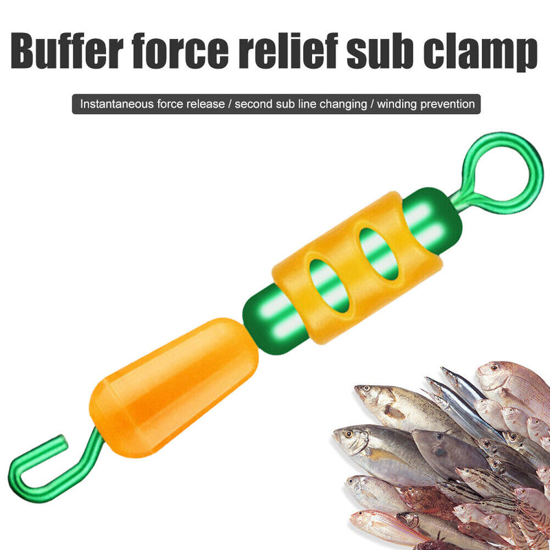 8pcs Quick Release Sub-Clip Silicone Sub-Line Thread Clamp Fishing Tackle Tools