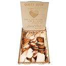Unique Rustic Sweet Wedding Guest Book Wooden Hearts Drop Box Wedding Decorat