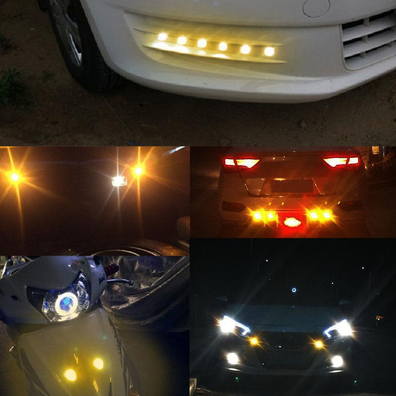 Universal 1 Pair High Performance Eagle Eye Yellow LED Car Daytime Running Light Car